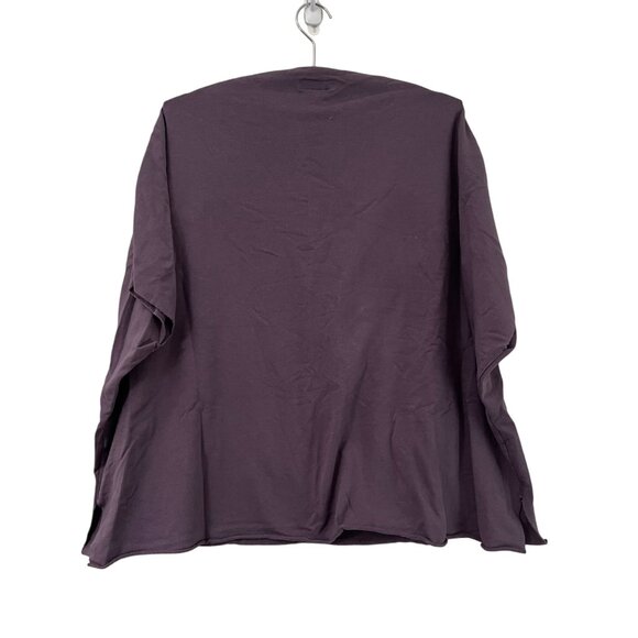 Tutu & Lilli Purple Oversized Boxy Raw Hem Sweatshirt Top Womens Size M/L - Picture 4 of 6